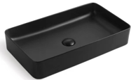 K107 Matt black- VESSEL SINK- (23.6X 13.3X 4.3)