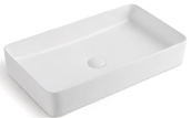 K107 Matt white- VESSEL SINK- (23.6X 13.3X 4.3)